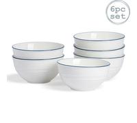 Nicola Spring White Farmhouse Cereal Bowls - 15Cm - Pack Of 6