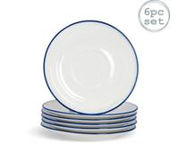 Nicola Spring White Farmhouse Espresso Saucers - 13Cm - Pack Of 6