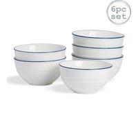Nicola Spring White Farmhouse Serving Bowls - 18Cm - Pack Of 6