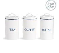 Nicola Spring - White Farmhouse Tea Coffee Sugar Set - 11Cm - 3Pc
