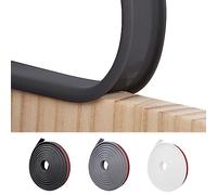 NiCoLa U-Shape Flexible Furniture Edge Banding, 5m×20mm Black TPE Self Adhesive Veneer Edging Strip Edge, DIY Furniture Edge Trim for Table Cabinets Chairs Shelves Restoration (Black, 20mm)