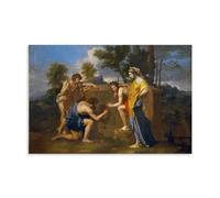 Nicolas Poussin Et in Arcadia Ego (The Shepherds of Arcadia), Second Version, Late 1630s Poster Room Aesthetic Print Art Wall Painting Canvas Modern Bedroom Decor Unframe-style 12x18inch(30x45cm)