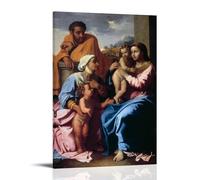 Nicolas Poussin Holy Family with St Elizabeth And St John The Baptist Wall Art Prints Paintings Cool Artworks Painting Wall Art Canvas Prints Hanging Picture Home Decors Gift Idea Frame-style 24x36in