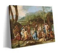 Nicolas Poussin Saint John Baptizing in The River Jordan Wall Art Prints Paintings Canvas Painting Wall Art Decorative Picture Prints Modern Decor Frame-style 20x30inch(50x75cm)