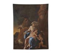 Nicolas Poussin's The Holy Family with Saint John Poster Tapestry Wall Art Picture Prints Hanging Photo Gift Idea Decor Home Tapestries Artworks 30"x40"