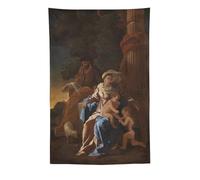 Nicolas Poussin's The Holy Family with Saint John Poster Wall Art Tapestry Print Paint Artworks Modern Decor Bedroom Tapestries 60"x90"