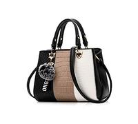NICOLE & DORIS 2025 New Handbags for women Fashion Ladies Handbags & Shoulder Bags Designer Top Handle Bag with Pompom Black