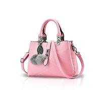 NICOLE & DORIS 2025 New Handbags for Women Fashion Ladies Handbags & Shoulder Bags Designer Top Handle Bag with Pompom Light Pink