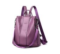 NICOLE & DORIS Anti-theft Backpack Women's Fashion Backpacks PU Leather Causal Daypack Ladies Backpack Shoulder Bags Waterproof Backpack for Work School Travel Shopping Purple