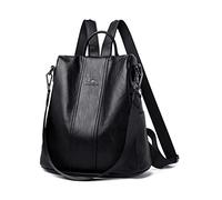NICOLE & DORIS Anti-theft Backpack Women's Fashion Backpacks PU Leather Causal Daypack Ladies Backpack Shoulder Bags Waterproof Backpack for Work School Travel Shopping Black