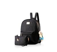 NICOLE&DORIS Backpack for Women Fashion Rucksack Schoolbags Anti-theft Daypack Ladies Handbags 2pcs Girl Backpack Set Black