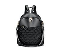 NICOLE & DORIS Backpack PU Leather Fashion Rucksack for Ladies Casual Daypack Women Waterproof Multipurpose Convertible Shoulder Bag Handbag Black
