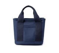 NICOLE & DORIS Canvas Handbags for Women Multi-Pocket Tote Bag with Compartments, Large Capacity Chic Bag with Zipper for School Shopping Work Travel Navy blue