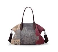NICOLE&DORIS Canvas Tote Bags for Women Large Handbag Shoulder Bags Ladies Hobo Bag for Women Purple