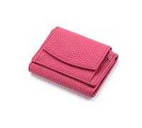 NICOLE & DORIS Card Holder Small Purse for Women Card Cases Ladies Wallet Leather RFID Blocking,with Multiple Card Slots and Roomy Compartment Rose red