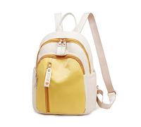 NICOLE & DORIS Casual Backpack Lightweight College Bag Bookbag Ladies Fashion Rucksack Work Daypack Women Water Resistant Yellow