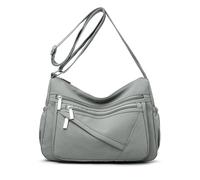 NICOLE & DORIS Casual Crossbody Bags for Women Lightweight Shoulder Bag Multi Pocket Messenger Bag Nylon Satchel Bags Side Bag for Sport Hiking Travel Dark Grey