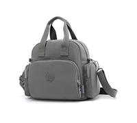 NICOLE & DORIS Casual Handbags for Women Multi Pocket Shoulder Bag Messenger Bag Large Capacity Tote Bag Shopping Bag Travel Backpack Weekend Bag Grey