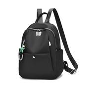 NICOLE & DORIS Casual Ladies Backpack Nylon Lightweight Rucksack Bag Women Large Capacity Daypack Multi-Function Minimalist Black E