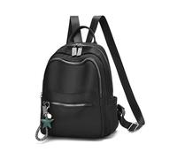 NICOLE & DORIS Casual Ladies Backpack Nylon Lightweight Rucksack Bag Women Large Capacity Daypack Multi-Function Minimalist Black A