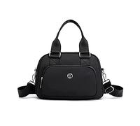 NICOLE & DORIS Casual Shoulder Bag Multi Pocket Messenger Bag Large Capacity Handbags for Women Shopping Bag Portable Travel Weekend Bag for Daily Use Black