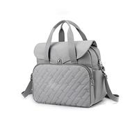 NICOLE & DORIS Casual Shoulder Bag Women's Large Capacity Handbag Lightweight Nylon Backpack Multifunctional Tote Bag for Shopping Work Travel Grey