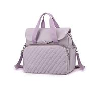 NICOLE & DORIS Casual Shoulder Bag Women's Large Capacity Handbag Lightweight Nylon Backpack Multifunctional Tote Bag for Shopping Work Travel Purple