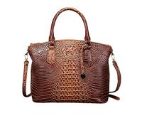 NICOLE & DORIS Classic Handbags for Women Crocodile Handbag Fashion Top-Handle Bags Work Bag Tote Bag Medium Size Shoulder Bags PU Leather Crossbody Bag Light Brown