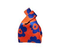 NICOLE & DORIS Crochet Bag Cute Woven Tote Bags Women's Clutches Lightweight Foldable for Shopping Travel Work Orange-blue