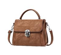 NICOLE & DORIS Cross Body Bag Women,Small Ladies Shoulder Bag PU Leather | Vintage Flap Crossbody Bag,Fashion Top Handle Bag for Women,Handbags for Work Wedding Evening Daily Use Brown