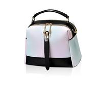 NICOLE & DORIS Cross Body Bag Women Small Shoulder Handbags Multicolour Top Handle Clutch Bag PU Leather Satchel Bag Messager Bag Multi-Pocket Phone Bags Unicorn Color Bag Black