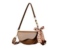 NICOLE & DORIS Crossbody Bag Women's Hobos & Shoulder Bags Trendy Sling Bag Crescent Half Moon Shoulder Bag PU Leather with Adjustable Wide Strap Brown