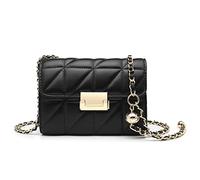 NICOLE & DORIS Crossbody Bags for Ladies Small Shoulder Bag Women Satchel Handbag PU Leather Purse Bag with Gold Chain Strap Party Evening Bag Phone Bags Side Bag Black