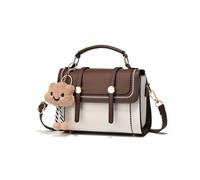 NICOLE & DORIS Cute Handbags for Women Crossbody Bag Small Top Handle Bag Girls Crossbody Bag Multicolour Shoulder Bags PU Leather Messenger Bags Satchel Bag White Coffee