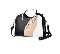 NICOLE & DORIS Cute Handbags for Women Small Crossbody Bags Colourful Shoulder Bags Mini Cat Handle Handbag PU Leather Top Handle Bag Girls Messenger Bag Black