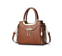 NICOLE & DORIS Designer Handbags for Women Small Top Handle Bags Ladies Satchel Handbag Exquisite Shoulder Bags PU Leather Crossbody Bag Brown