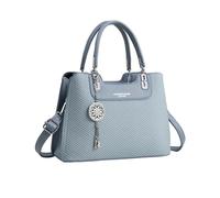 NICOLE & DORIS Designer Handbags for Women Top Handle Bag Elegant Handbag Cute Shoulder Bags PU Leather Ladies Girls Crossbody Bag with Pendant Light Blue