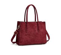 NICOLE & DORIS Elegant Tote Handbags for Women Top Handle Bag Lightweight Shoulder Bags PU Leather Crossbody Bags Ladies Work Handbag Red