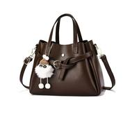 NICOLE & DORIS Elegant Women Bag Ladies Handbags Multi Pocket Shoulder Bag Soft PU Leather Top Handle Bag Tote Bag Crossbody Bags for Shopping Work Travel Coffee