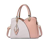 NICOLE & DORIS Elegant Women's Handbag with Multiple Pockets, Shoulder Bags Made of PU Leather, Handbag, Checked Shoulder Bag with Pendant
