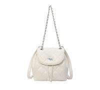 NICOLE & DORIS Fashion Handbag for Women Chain Crossbody Bags Multifunctional Shoulder Bag PU Leather Convertible Backpack Satchel Handbag Purse Bag Sling Bag Beige