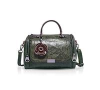 NICOLE&DORIS Fashion Handbags for Women Top-Handle Bag Retro Crossbody Bag Flower Handbags for Lady Messenger Bag Elegant Shoulder Bag Dark Green