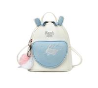 NICOLE & DORIS Fashion Ladies Backpack Mini Daypack Cute Rabbit Ear Small Rucksack Waterproof PU Leather for Teen Girls Blue A