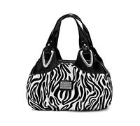 NICOLE & DORIS Fashion Ladies Handbags Elegant Handbags for Women PU Leather Large Capacity Top-handle Bags Floral Bags for Women Zebra Pattern