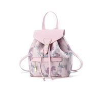 NICOLE & DORIS Fashion Mini Backpacks Women Backpack Flowers Small Cute Backpacks Anti Theft Rucksack Girls Daypack PU Leather Handbag Backpack with Flap Pink