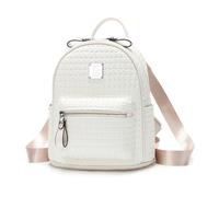 NICOLE & DORIS Fashion Rucksack Ladies Backpacks for Women PU Leather Waterproof Daypack for Work,Travel and Shopping White
