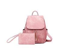 NICOLE & DORIS Fashion Women Backpack Ladies Canvas Rucksack Casual Daypack Girls School Backpack Large Capacity Backpack with Purse Pink
