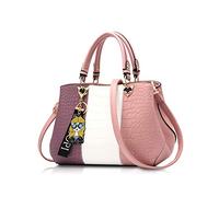 NICOLE & DORIS Fashion Women Handbags Tote Bag for Ladies Shoulder Bag Crossbody Bag Messenger Bag PU Leather Classic Design Pink 2