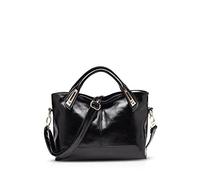 NICOLE&DORIS Fashion Women Tote Handbag Shoulder Bag Messenger Large Waterproof PU Leather Black