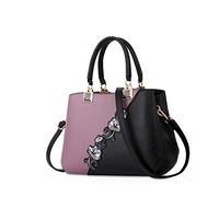 NICOLE & DORIS Handbags Fashionable Women's Handbags for Ladies Flower Pattern Crossbody Bags Splicing Color Shoulder Bags Purple